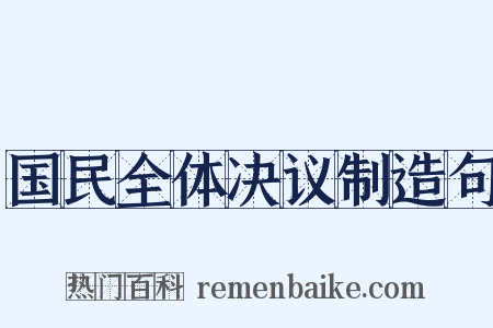 国民全体决议制造句是什么意思的图片